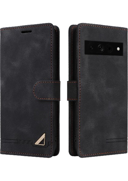 Google Piksel 7 Pro Flip Kapak Için Flip Case Darbeye Deri Kılıf (Yurt Dışından)