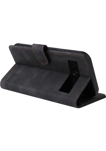 Google Piksel 7 Pro Flip Kapak Için Flip Case Darbeye Deri Kılıf (Yurt Dışından)