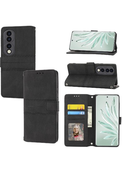 Mays Boutique Onur Için Flip Case 80 Pro Pu Deri Manyetik Kapatma Cüzdan Kılıf (Yurt Dışından)