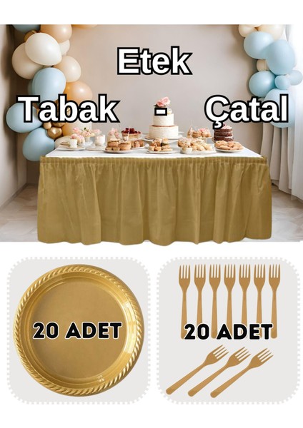 Masa Eteği - Tabak - Çatal