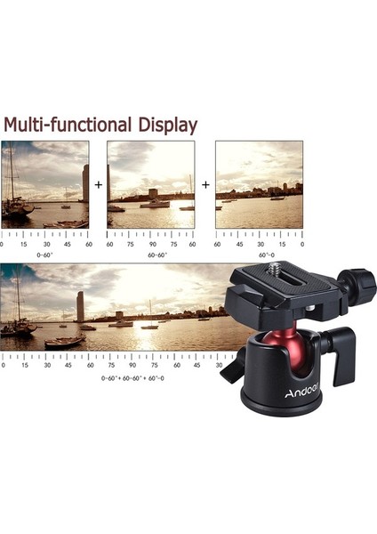 Andoer Mini Top Kafa Ballhead Masa Tripod Standı Adaptörü (Yurt Dışından)