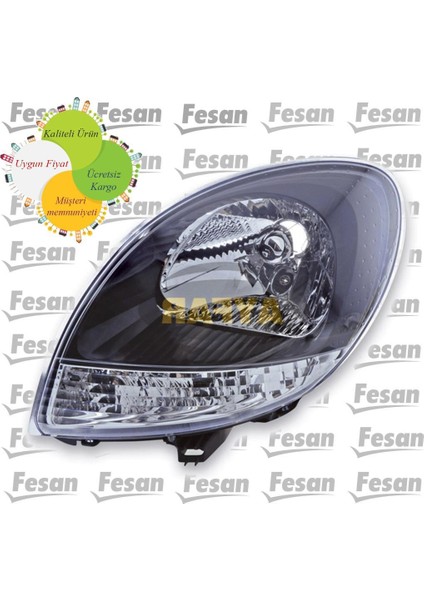 Renault Kangoo Sol Ön Far Makyajlı Kasa Siyah Çerçeveli 2008--200