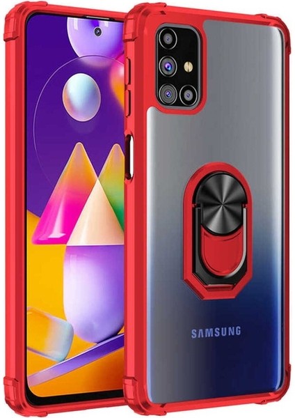 Samsung Galaxy M31S Uyumlu Kılıf Mola Kapak, Kırmızı