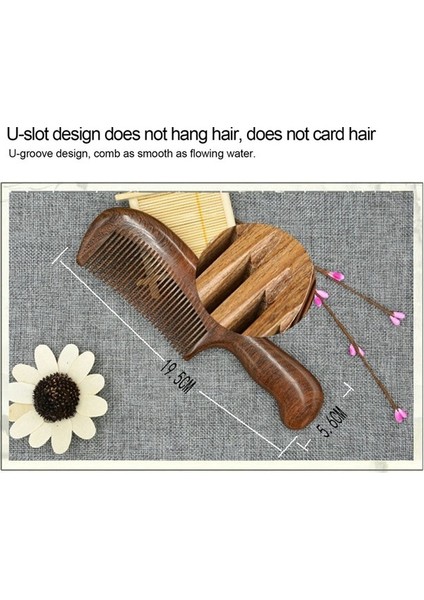 Hermoso Taşınabilir Geniş/yoğun Kaba Diş Ahşap Tarak Saç Masaj Aleti Ince (Yurt Dışından) modelleri