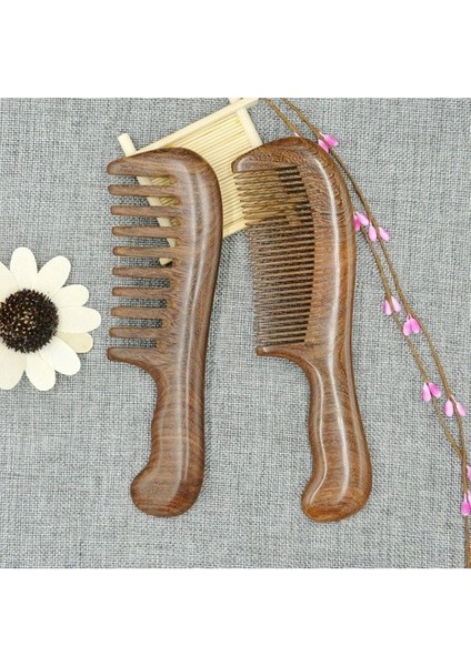 Hermoso Taşınabilir Geniş/yoğun Kaba Diş Ahşap Tarak Saç Masaj Aleti Ince (Yurt Dışından) indirimleri