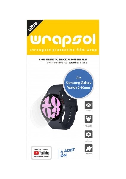 Samsung Galaxy Watch 6 40 mm Akıllı Saat Ekran Koruyucu Poliüretan Film fiyatları