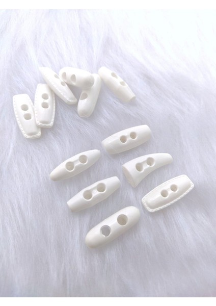 60 Adet 25 Mm Karışık Desenli Beyaz Renk Fil Dişi Düğme modelleri