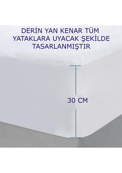 Teksnil Home | Pamuk Fıtted Sıvı Geçirmez Tek Kişilik Bebek Alez | Yatak Koruyucu | Full Kenar Çarşaf 120x200