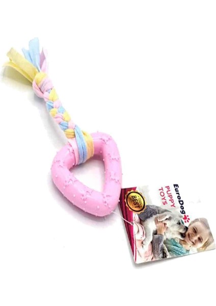Puppy Üçgen Diş Kaşıma Köpek Oyuncağı Pembe 19 Cm
