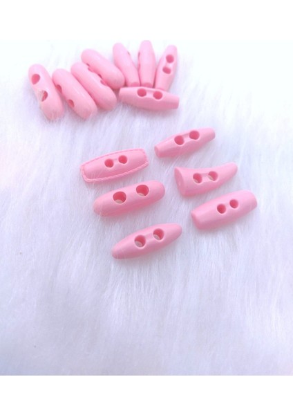 24 Adet 25 Mm Karışık Desenli Pembe Renk Fil Dişi Düğme