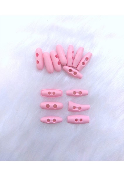 24 Adet 25 Mm Karışık Desenli Pembe Renk Fil Dişi Düğme modelleri