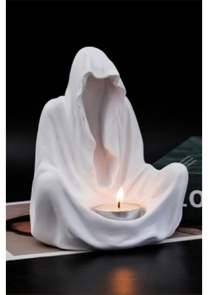 Dua Eden Keşiş Tütsülük ve Mumluk Büyük Boy Beyaz