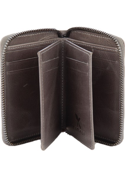Deri Erkek Cüzdan Gri C214-08 modelleri