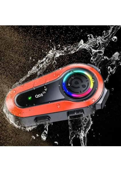 Q08-2X Intercom Otomotosiklet Bluetooth Kask Kulaklık