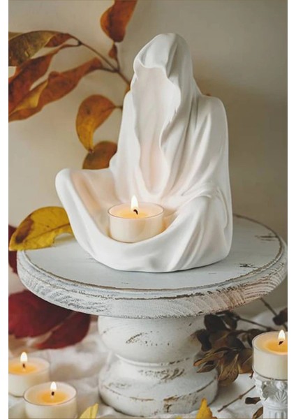 Dua Eden Keşiş Tütsülük ve Mumluk Büyük Boy Beyaz indirimleri