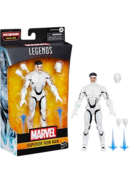 Marvel Legends Superior Iron Man (Comics) Aksiyon Figürü (Marvel's Zabu Baf)