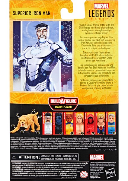 Marvel Legends Superior Iron Man (Comics) Aksiyon Figürü (Marvel's Zabu Baf) indirimleri