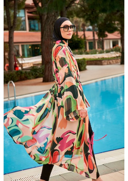 Paraşüt Siyah Tam Kapalı Tesettür Mayo M2423 fırsatları