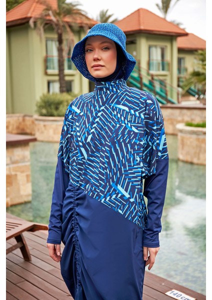 Paraşüt Lacivert Tam Kapalı Tesettür Mayo M2427 fırsatları