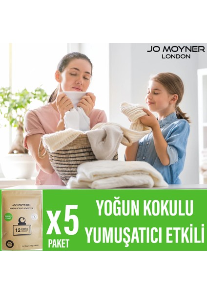 Jo Moyner Granül Çamaşır Parfümü Boncuk Çamaşır Yumuşatıcısı Konsantre Taze Bahar 5 Paket