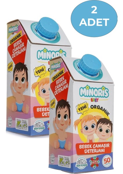 Baby Organik Bebek Çamaşır Deterjanı 1 Lt x 2 Adet