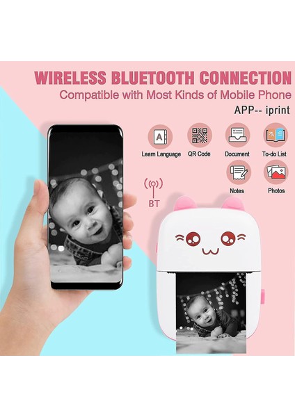 Mini Taşınabilir Termal Yazıcı Kablosuz Bluetooth Android Ios Yazıcılar