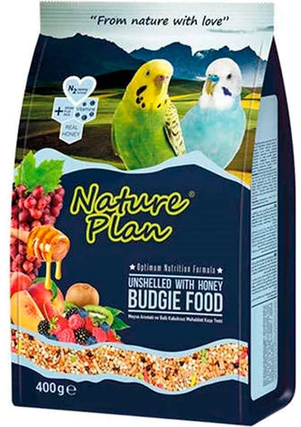 Nature Plan Kabuksuz Muhabbet Kuşu Yemi 400 Gr