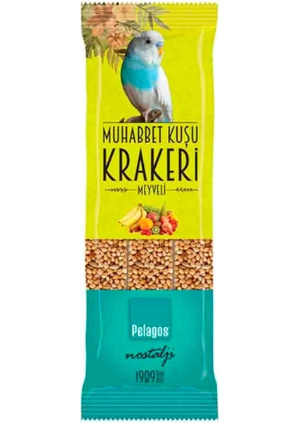 Muhabbet Kuşları için Meyveli Kraker 3x35 Gr