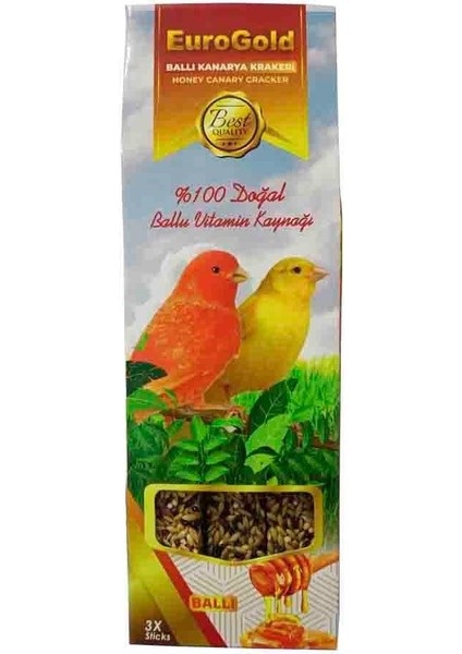 Kanarya Ballı Kraker 3'lü 100gr