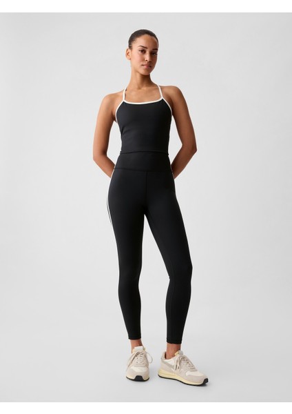 Kadın Siyah Gapfit High Rise Power Full Length Legging Tayt