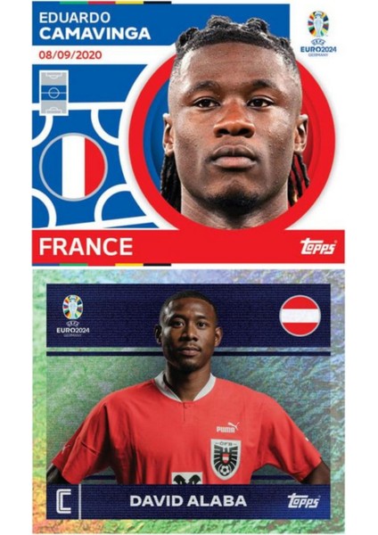 Almanya Euro 2024 Avrupa Şampiyonası Match Attax - 10 Adet Futbolcu Sticker Paketi (60 Adet Sticker)