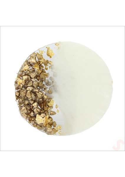 Altın Taşlı 6,50 cm Epoksi Magnet - 1 Adet