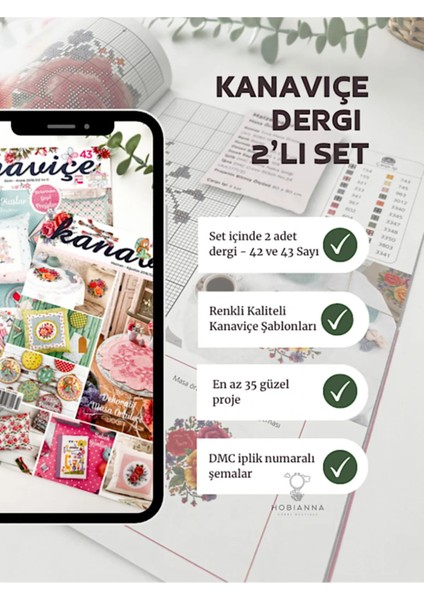 Kanaviçe Dergi 2'li Set - No:42 ve 43 Sayı