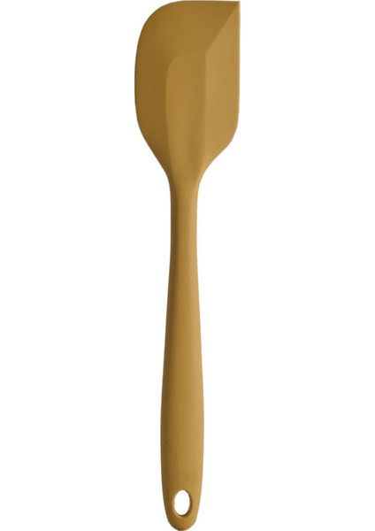 Büyük Boy Yanmaz Yapışmaz Sarı Mor Silikon Yassı Spatula Servis Seti 2 Adet