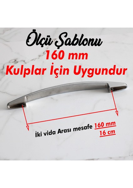 Oluk 160 mm Krom Metal Kulp Mobilya Mutfak Çekmece Dolap Dolabı Kapak Kulpları Kulbu Kulbu 16 cm