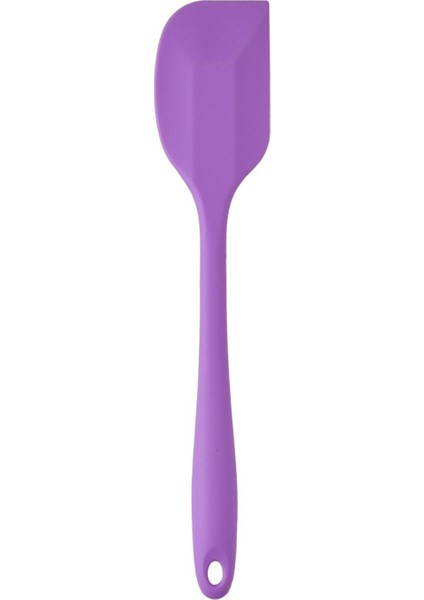 Büyük Boy Yanmaz Yapışmaz Sarı Mavi Mor Silikon Yassı Spatula Servis Seti 3 Adet
