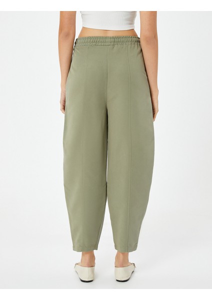 Havuç Pantolon Beli Bağcıklı Normal Bel Cep Detaylı Modal fırsatları