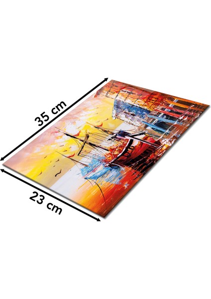 Sanatsal Iskele Cam Kesme Tahtası, Silikon Ayaklı, Sunum Kesim Doğrama Tablası, Temperli ve Rodajlı fiyatları