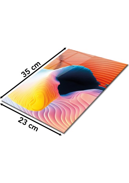 Renkli Geometrik Cam Kesme Tahtası, Silikon Ayaklı, Sunum Kesim Doğrama Tablası, Temperli ve Rodajlı fiyatları