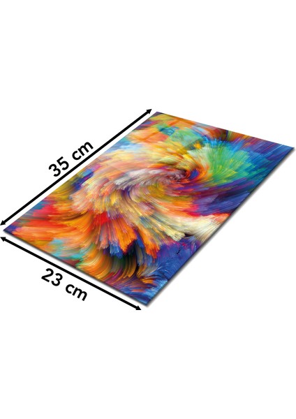 Rengarenk Fraktal Cam Kesme Tahtası, Silikon Ayaklı Sunum Kesim Doğrama Tablası, Temperli ve Rodajlı fiyatları