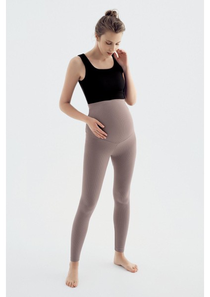 Fitilli Ayarlanabilir Yüksek Bel Esnek Toparlayıcı Hamile Tayt F03