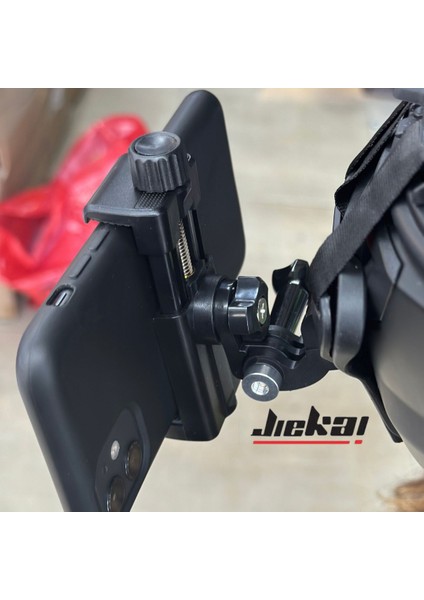 JK004 Kask Aparatı Motosiklet Telefon Tutucu Aparati Ayarlanabilir