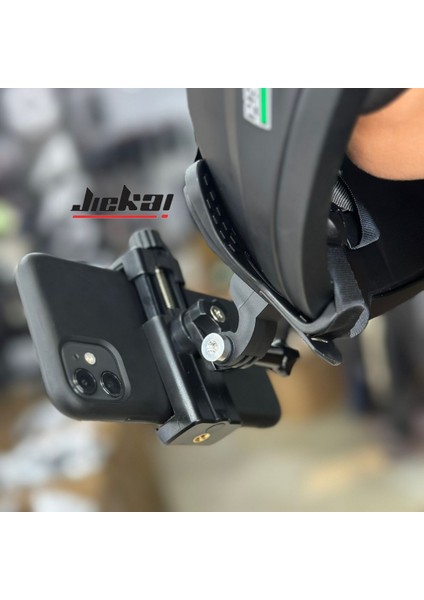 JK004 Kask Aparatı Motosiklet Telefon Tutucu Aparati Ayarlanabilir