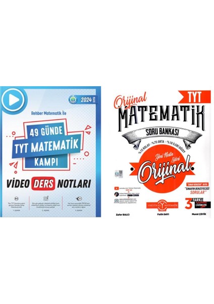 2025 49 Günde TYT Matematik Kampı Video Ders Notları - Matematik TYT Matematik Soru Bankası