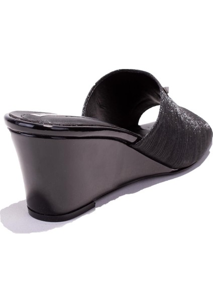 DZA07-108524344 Siyah Dolgu Taban Topuklu Kadın Terlik fırsatları