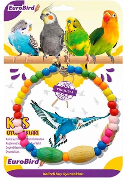 Euro Bird Kuş Oyuncağı Boncuklu Büyük Halka KY76