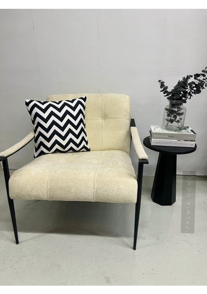 Siyah Beyaz Renk Zigzag Desenli Dekoratif Kırlent Kılıfı fiyatları