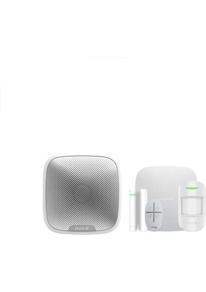 Kablosuz Starterkit Alarm Sistemi Kiti Beyaz+harici siren