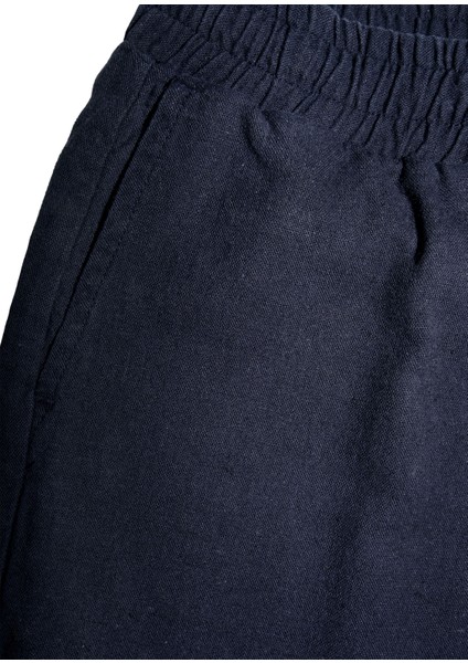 Pamuk-Keten Lacivert Yazlık Erkek Çocuk Şort modelleri