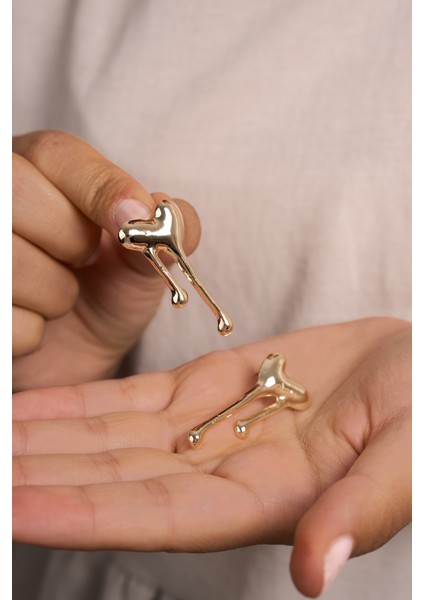 Kadın Kalp Model Bijuteri Küpe